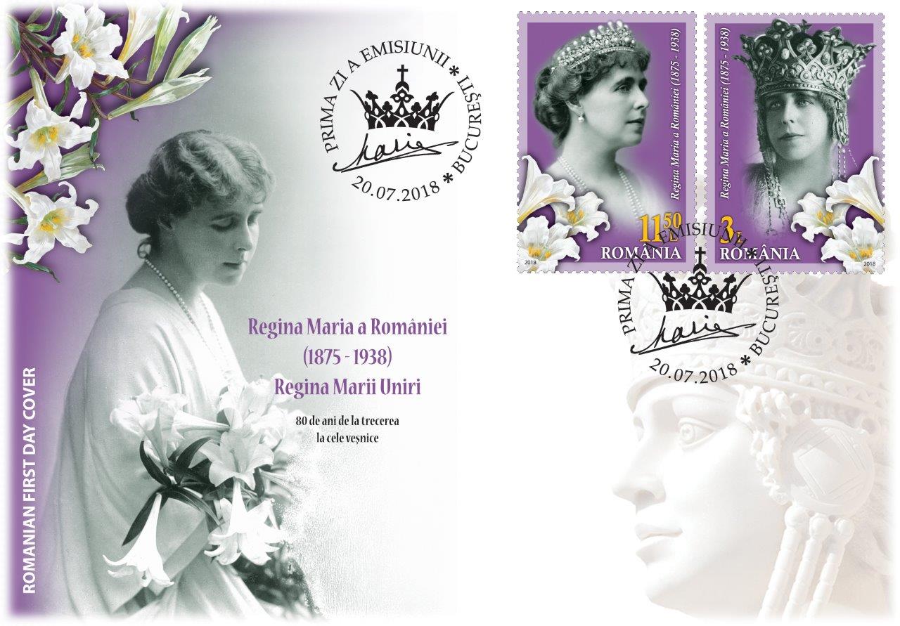 fdc 80 de ani de la trecerea la cele ve+Önice a Reginei Maria