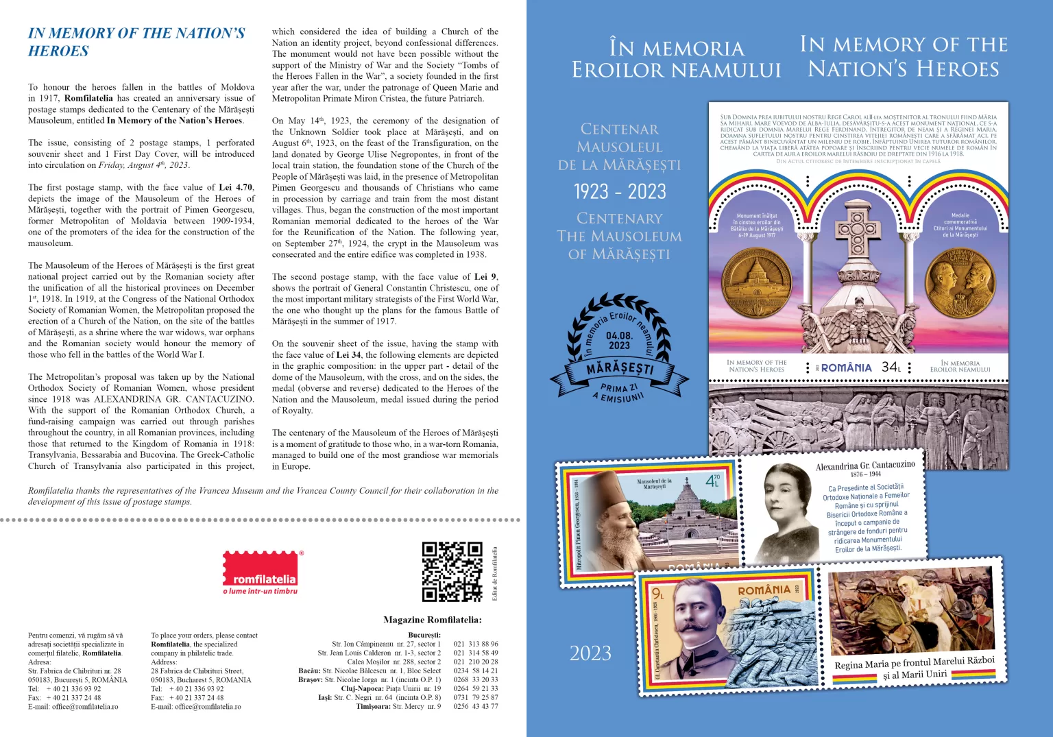 pliant_ text pliant In memoria eroilor neamului_mod